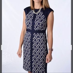 3. DM Collection Caden Dress Petite Geo Print Midi Sz 6